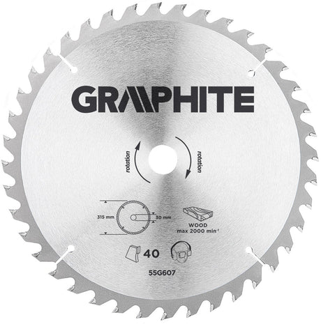 Baukern-Graphit-Serie – Widia-Kreissägeblatt – 315 mm – 40 Zähne