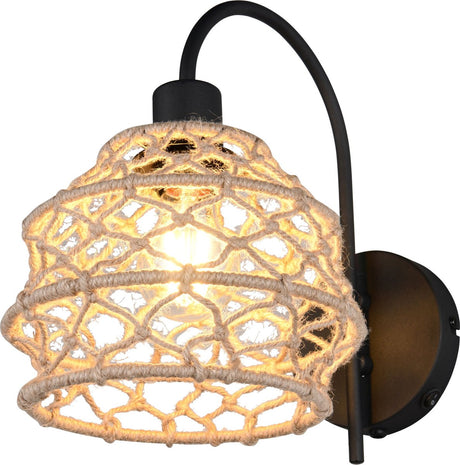 Rl lebe dein Licht Reality Hive - Wandleuchte - Schwarz matt - exkl. 1x E27 4W - Wandmontage - geeignet für Festmontage oder Stecker - Casalum