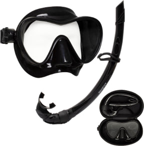 Atlantis Bali Combo - Schnorchelset - Taucherbrille - Schnorchel - Erwachsene - Schwarz