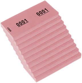 Kangaro-Nummernblock – 42 x 105 mm – 70 Gramm – Zahlen 1–1000 – rosa