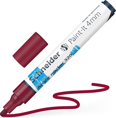 Schneider Schreibgeräte Schneider Acrylmarker – Paint-it 320 – 4 mm – Bordeaux – S-120261