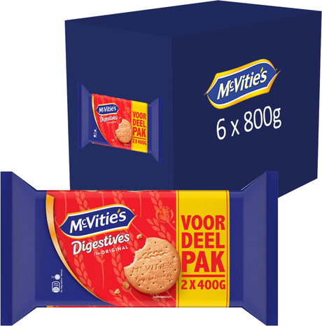 Mcvitie's - Keks - Verdauungs-Original-Weizenkeks-Vorteilspackung - 6 x 800 Gramm