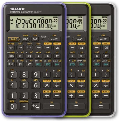 Taschenrechner Sharp el-501 t, batteriebetrieben, Anzahl der Anzeigepositionen: 12
