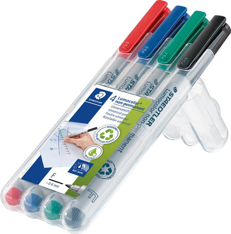 Staedtler Lumocolor F Non-Permanent Stift - Box 4 Farben