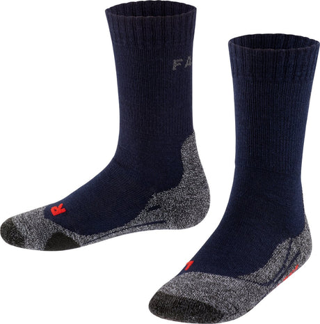 Falke TK2 Anti-Blister Wandersocken aus dickem Woll-Funktionsmaterial Kinder blau - Größe 23-26