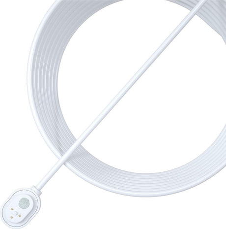 Arlo Outdoor-Magnetstromkabel (weiß) – Stromkabel – zertifiziertes Zubehör – 7,6 m magnetisches Stromkabel – kompatibel mit Ultra 2 (+XL), Pro 5, Pro 4 (+XL), Pro 3, Go 2 Überwachungskameras Flutlicht – VMA5600C-100PES