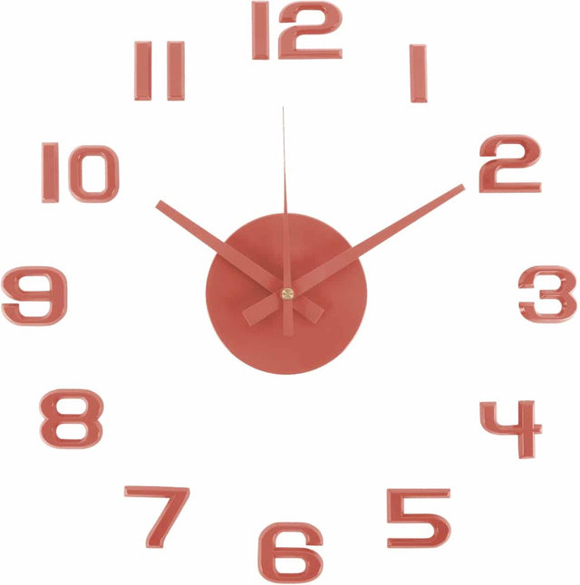 Karlsson wandklok diy sunset numbers - rood - ø35cm - wandklok scandinavisch
