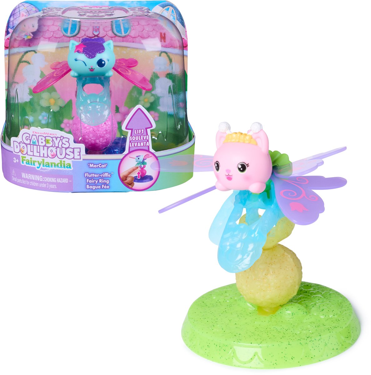 Gabbys Puppenhaus Fairy Landia – flatternder Feenring mit Präsentationsständer – Spielset