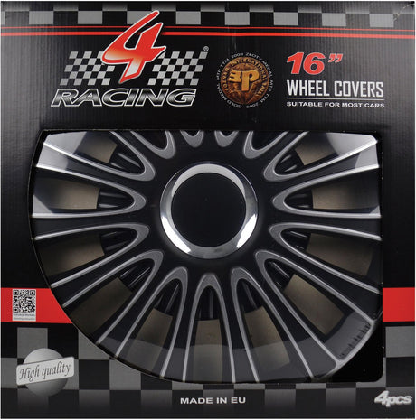 Carpoint Radkappen Le Mans Pro 16 Zoll ABS schwarz silber 4er Set
