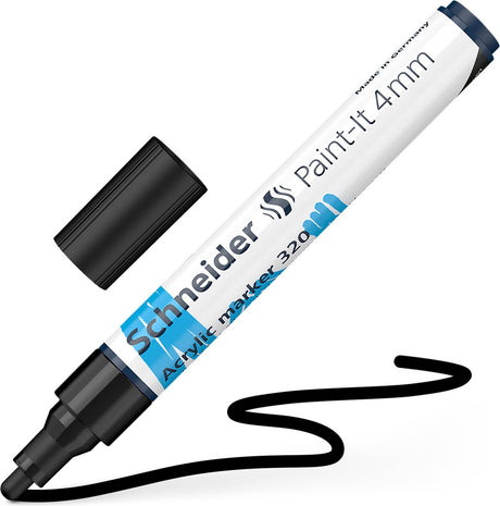 Schneider Schreibgeräte Schneider Acrylmarker – Paint-it 320 – 4 mm – Schwarz – S-120201