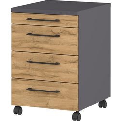 Mobiler Schubladenschrank Germania 4251-564 hellbraun, grau