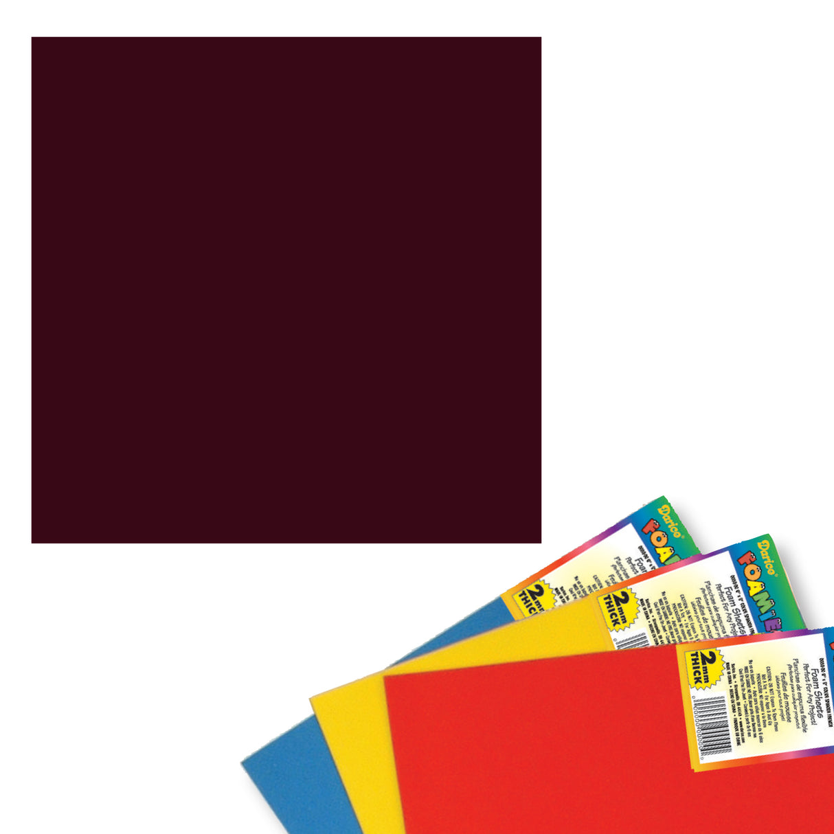 Darice • Foamies-Schaumstoffplatte 3 mm, 22,5 x 30 cm, rotbraun