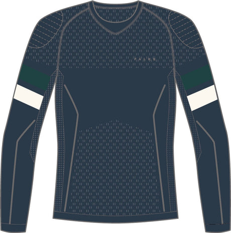 Falke maximal warmes Rundhals-Funktionsshirt aus schnell trocknendem Funktionsmaterial mit langen Ärmeln Herren Blau - Größe L