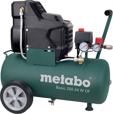 Metabo Basic 250-24 W oder ölfreier Kompressor – 1500 W – 8 bar – 24 l – 100 l min