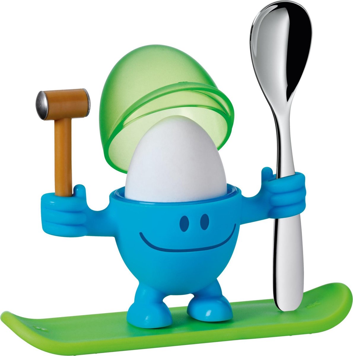 WMF Kids McEgg - Eierbecher - blau grün - inklusive Löffel - schönes Design - für Kinder geeignet