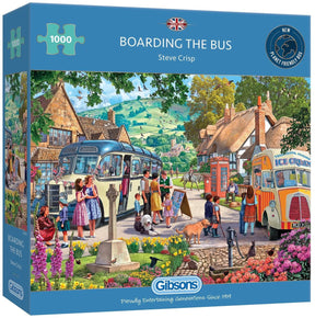 Gibsons – Boarding the Bus (von Steve Crisp) – 1000 Teile 68×49cm (B×H) – Puzzle für Erwachsene