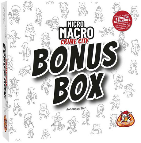 Weiße Goblin-Spiele – Mikromakro: Crime City – Bonusbox – kooperatives Spiel – 1 bis 4 Spieler – 3 epische Szenarien – nur mit allen 4 Editionen lösbar – 11 Bonusszenarien