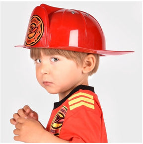 Den Goda Fen Feuerwehrhelm Spielzeug verstellbar 28 cm rot. 28 cm