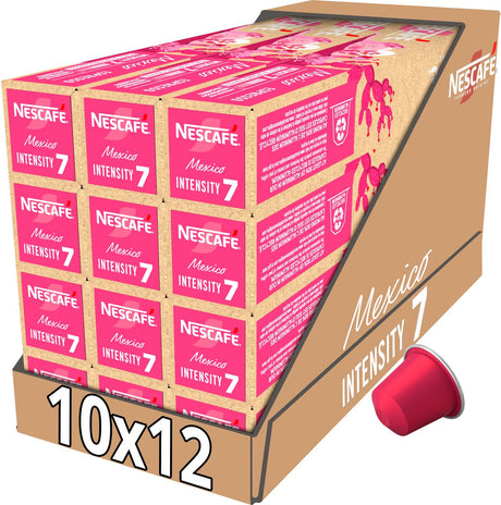 Nescafé Farmers Origins Mexico Nespresso-kompatible Kapseln – 10 Kaffeetassen x 12 Schachteln