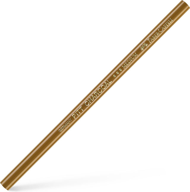 Faber-castell houtskool potlood geperst - pitt monochrome - medium - tekenhoutskool - fc-112995