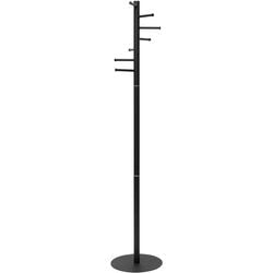 Maul Caurus Garderobenständer - 7 Haken - Sockel - Schwarz - 1 Stück - ø 35 x 177 cm -