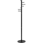 Maul Caurus Garderobenständer - 7 Haken - Sockel - Schwarz - 1 Stück - ø 35 x 177 cm -