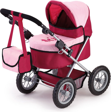 Bayer Design - Trendiger Puppenwagen - Rot und Rosa