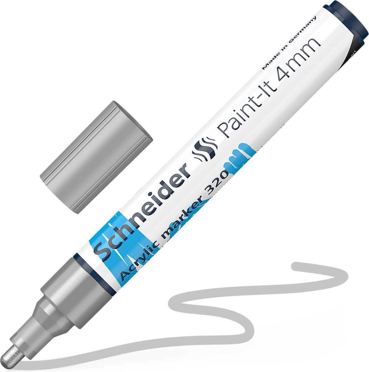 Schneider Schreibgeräte Schneider Acrylmarker – Paint-it 320 – 4 mm – Silber – S-120254