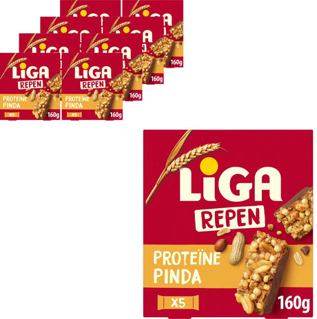 Liga Proteinriegel Erdnuss 8 x 160g (5 x 32g) - Proteine - Proteinriegel - Protein - Snacks - Sport - Geschenk