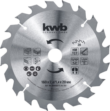 Kwb Kreissägeblatt HM - 130x16mm - 18t