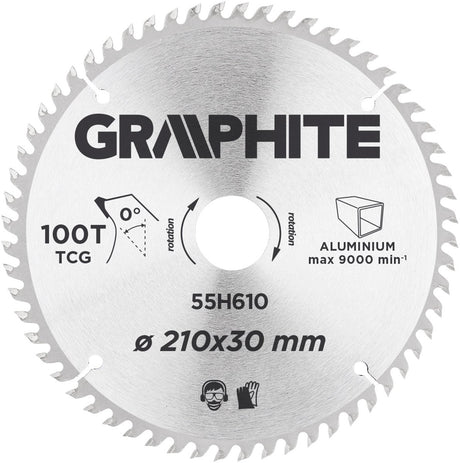 Graphit-Kreissägeblatt 205 mm, 80 Zähne, Aluminium