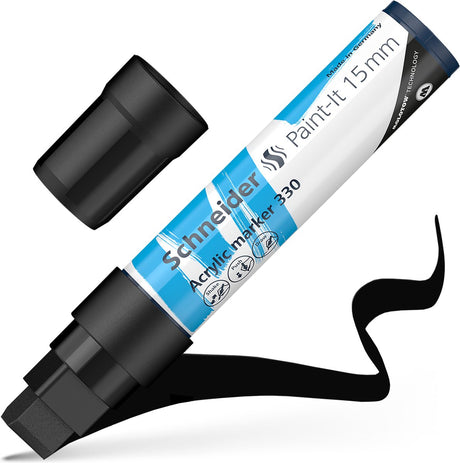 Schneider Schreibgeräte Schneider Acrylmarker – Paint-it 330 – 15 mm – Schwarz – Acrylmarker – S-120301