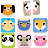 Bananenpanda – Halbgesichter-Puzzle für unterwegs – 16 Teile.