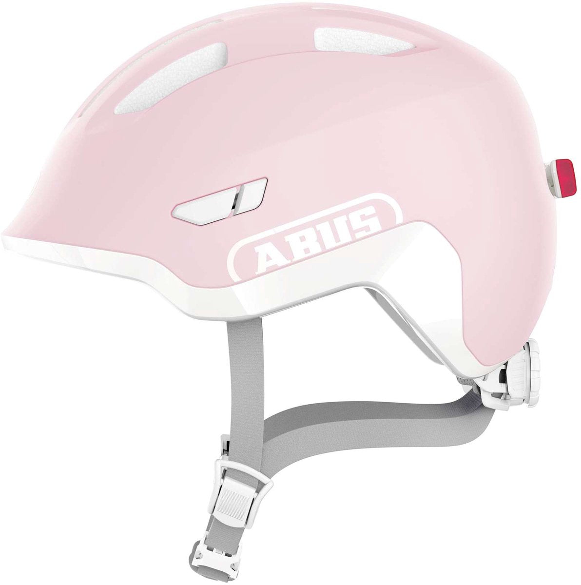 Abus Fahrradhelm Smiley 3.0 Ace Led Pure Rose S – 45–50 cm – Pink – für den Einsatz auf Kinderfahrrädern geeignet – 230 g