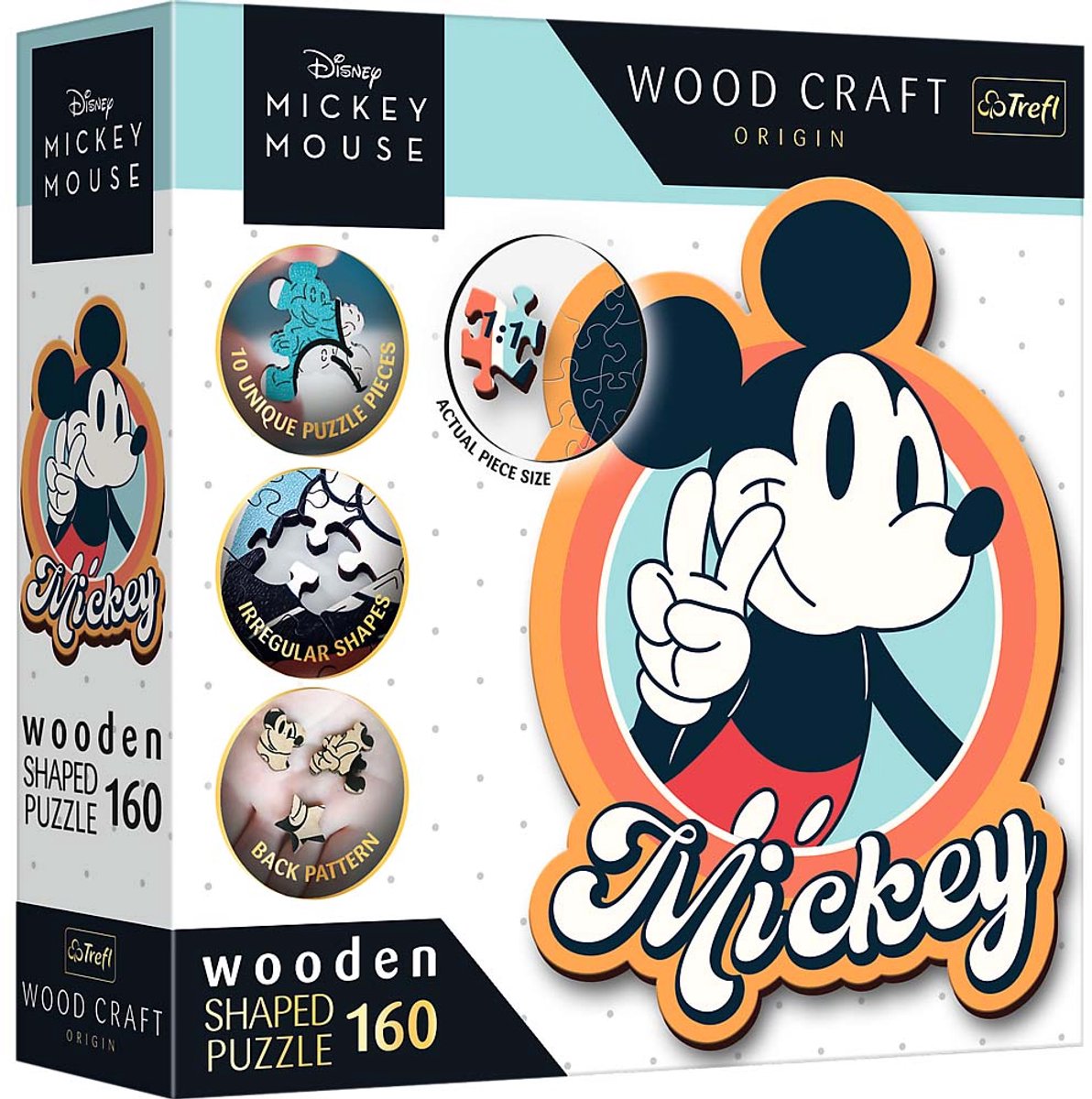 Trefl Holzpuzzle - Retro Mickey Mouse - 160 Teile - Disney Friends FSC.