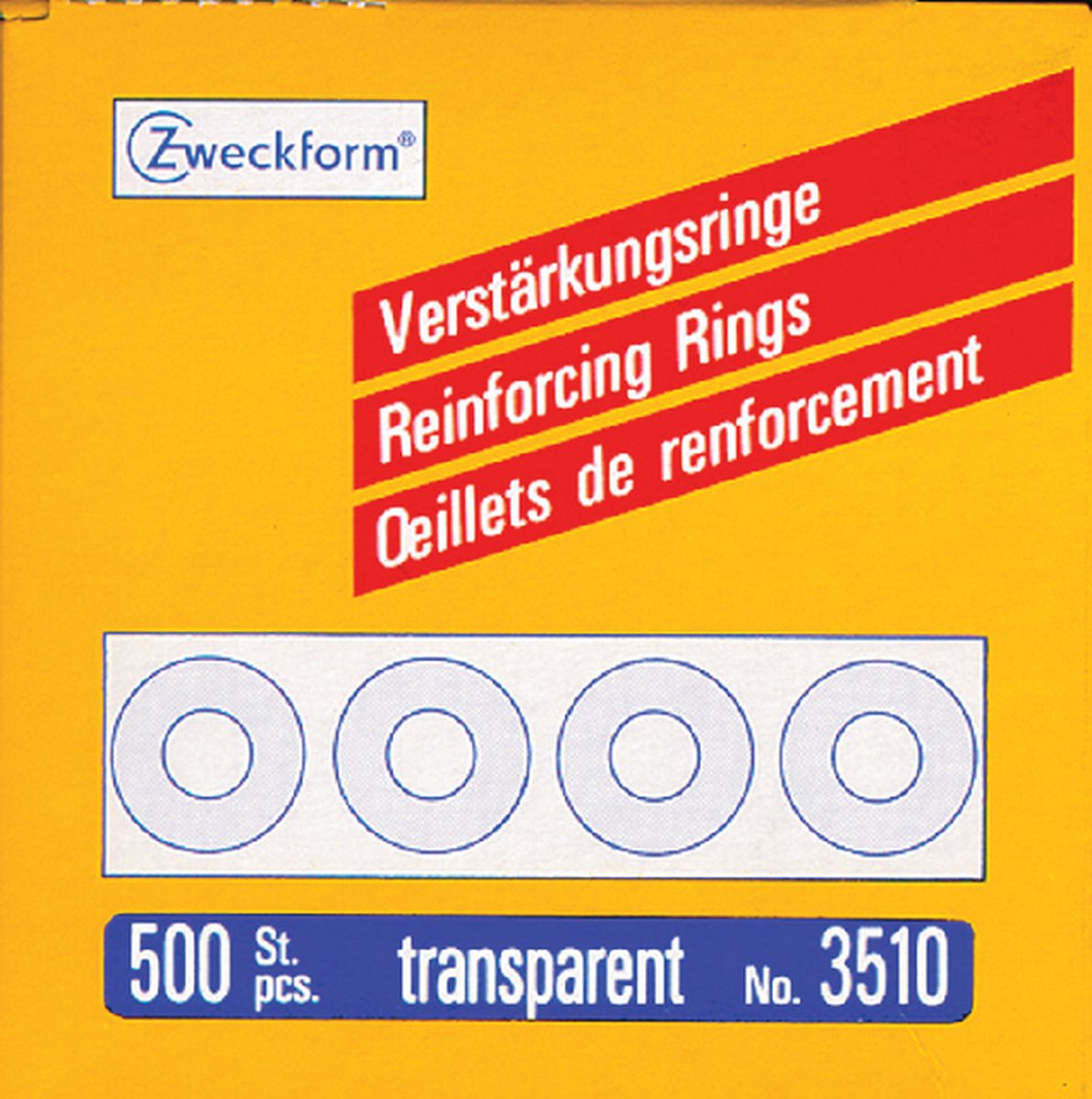 Avery zweckform versterkingsringen avery 3510 13mm 500st tr | 10 stuks