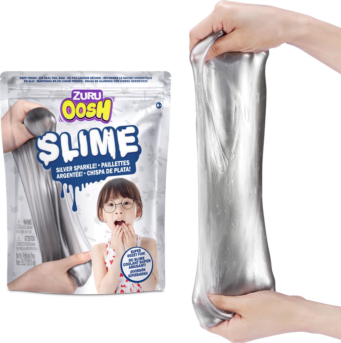 Zuru oosh zuru - oosh - Folienbeutel Schleim groß - 800g - Silber