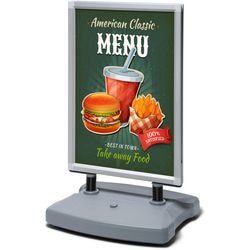Stoepbord showdown wtra1 aluminium zilver