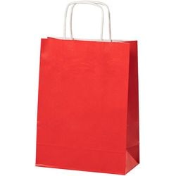 Papiertüte rot 3,5 l 180x80x240 mm