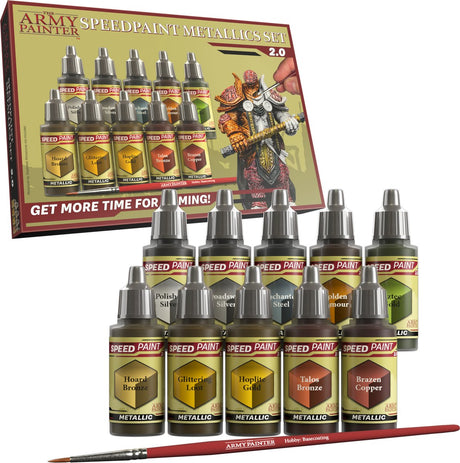 Das Army Painter Speedpaint Metallics Set 2.0, 10 x 18 ml