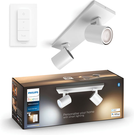 Philips hue runner - spot - wit - gu10 fitting - 2 lichtpunten - aanpasbaar wit licht - slimme verlichting