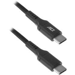 ACT USB-C-Mann zum USB-C-männlichen LAAD und Datenkabel 1M Nylon