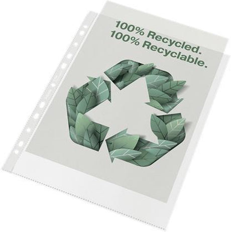 Esselte Maxi-Präsentationstasche im A4-Format aus 100 % recyceltem PP – 70 Mikron – 50 transparente Einsteckhüllen – ideal für das Heimbüro