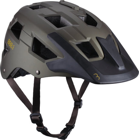 Bbb cycling mtb helm nanga - met bevestiging voor camera of verlichting - wasbare padding - fietshelm volwassenen: heren dames - mat olijf groen - m - bhe-54