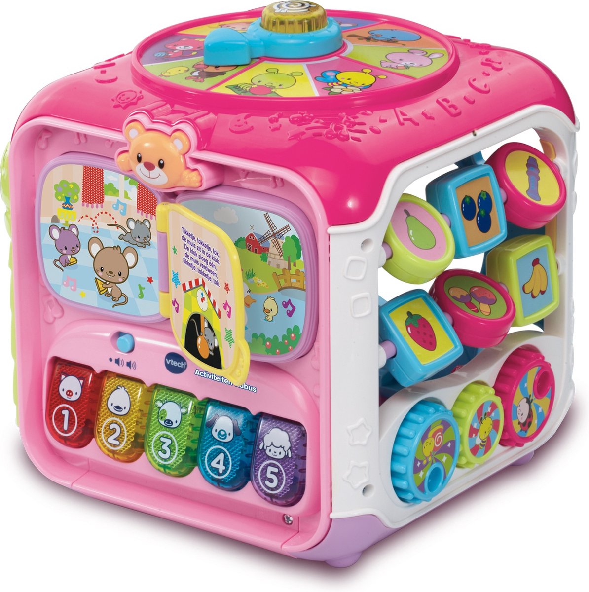 Vtech Baby-Aktivitätswürfel – Lernspielzeug für Babys – Tiere, Zahlen und Farben – Geschenk – von 9 bis 36 Monaten – Rosa
