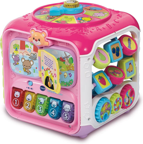 Vtech Baby-Aktivitätswürfel – Lernspielzeug für Babys – Tiere, Zahlen und Farben – Geschenk – von 9 bis 36 Monaten – Rosa