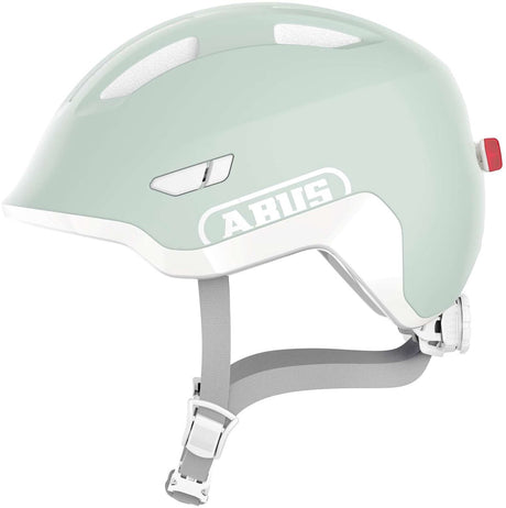 Abus Fahrradhelm Smiley 3.0 Ace Led Pure Mint S – 45–50 cm – Hellgrün – für den Einsatz an Kinderfahrrädern geeignet – 230 g