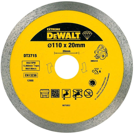 Dewalt Extreme-Serie – Diamantscheibe – 110 mm – für DWC410 – Steingut und Granit