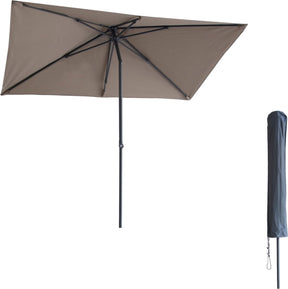 Kopu ® leon parasol rechthoek 150x250cm met hoes - hoogteverstelbaar - taupe