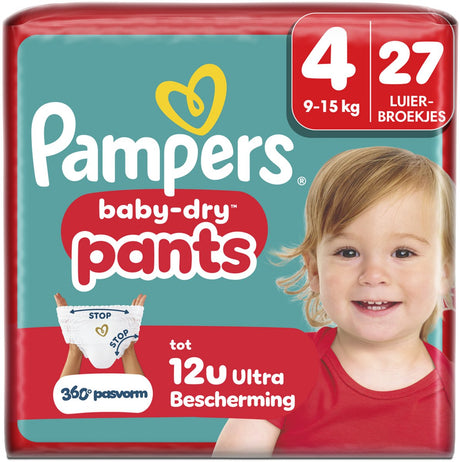 Pampers baby-dry pants maat 4 - 27 luierbroekjes - 9kg-15kg
